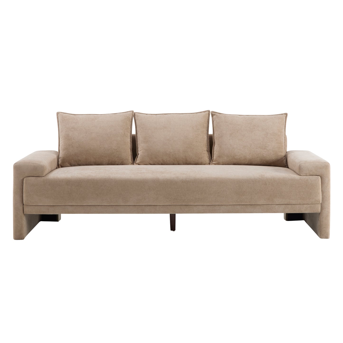 Algora 84.5 in. 3 Seater Modern Upholstered Velvet Sofa,Nomad N773IS00037N
